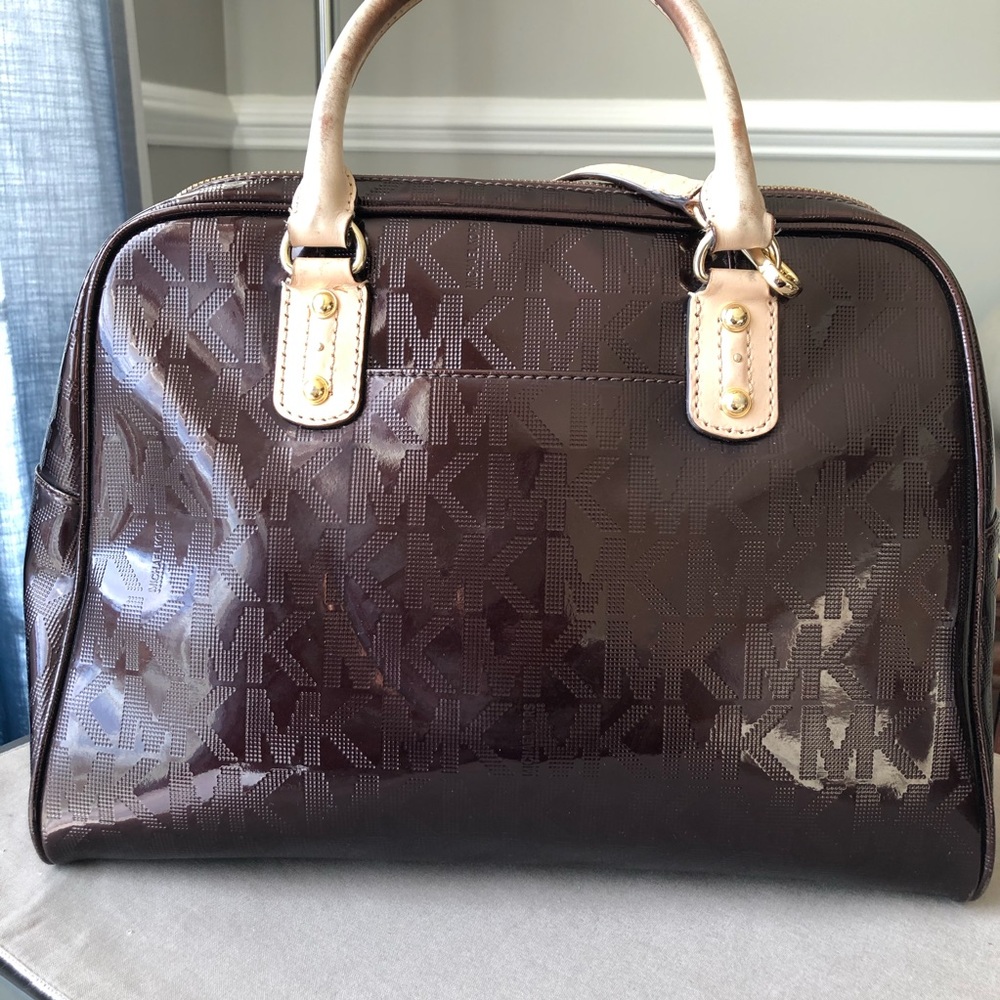 Michael Kors Large Satchel Monogram Coffee (It Co… - image 5
